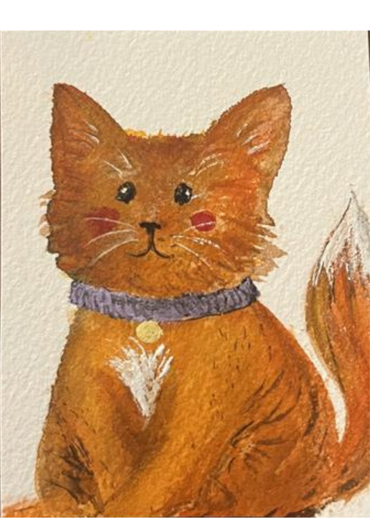 Thomas the Orange Cat Illustration Print